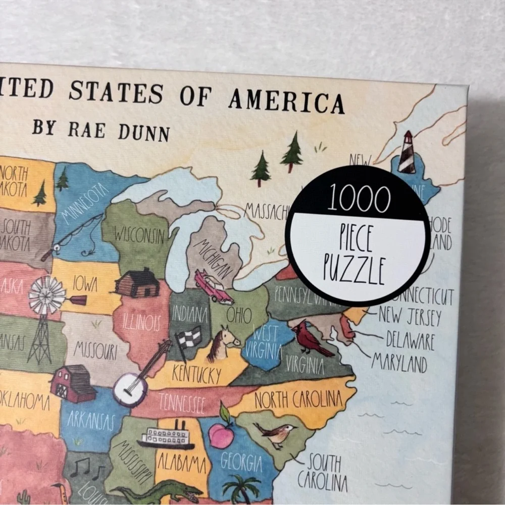 Rae Dunn USA Map Puzzle United State‎ of America 1000 PC